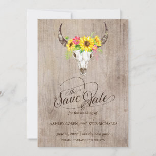 Save The Date Taureau Enregistrer la date