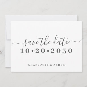 Save The Date Tendance Typographie De Script Simple Enregistrer 