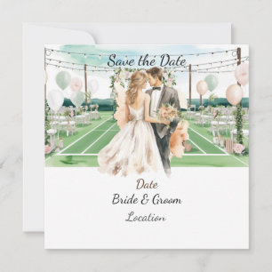 Save The Date Tennis Enregistrez la date pour le mariage du joue
