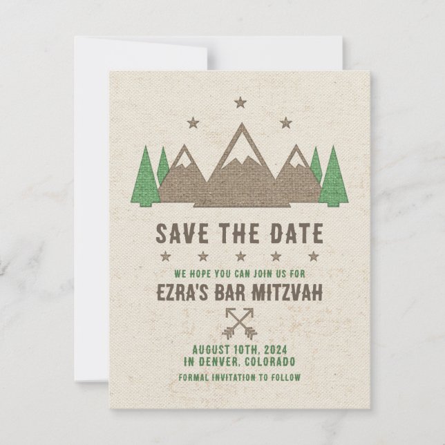 Save The Date Tente Canvas Camping Bar Mitzvah (Devant)