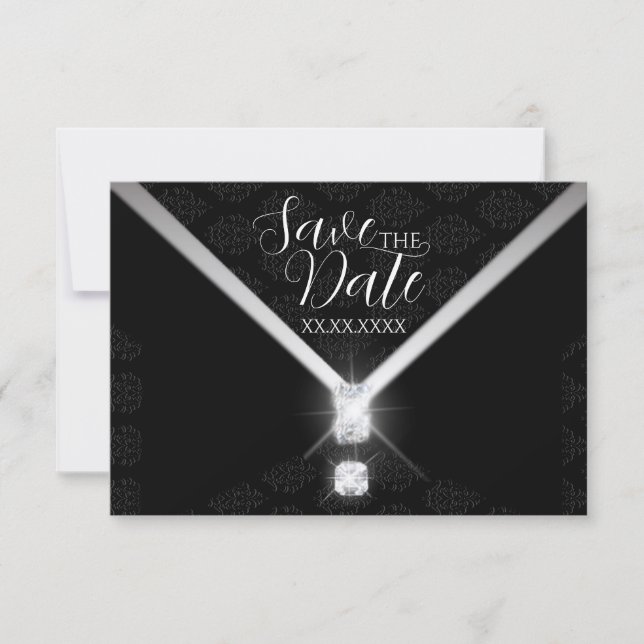 Save The Date Tenue de soirée Diamant À retenir la date (Devant)