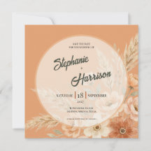 Terracotta Bloom Enregistrez la Date