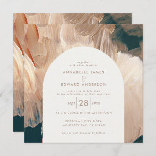 Save The Date Terracotta turquoise peintre arche moderne 1 dossi