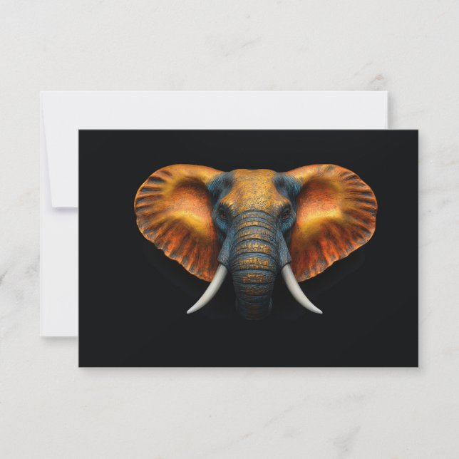 Save The Date Tête d'éléphant d'Afrique  (Devant)