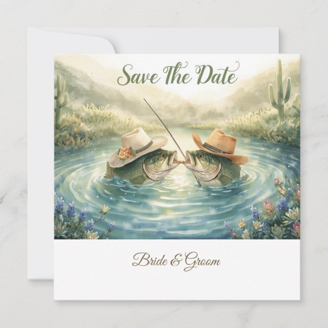 Save The Date Texas Pêche Mariage Date à retenir (Devant)