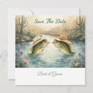 Save The Date Texas Pêche Mariage Date à retenir