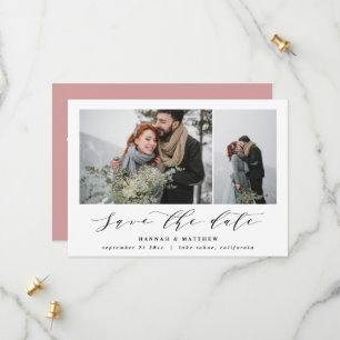 Save The Date Texte de script photo élégant mariage moderne