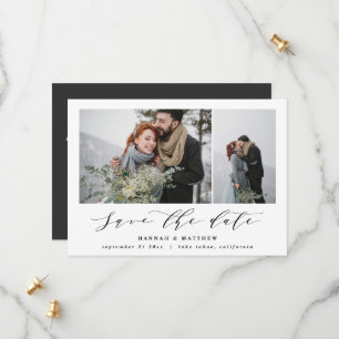 Save The Date Texte de script photo élégant mariage moderne