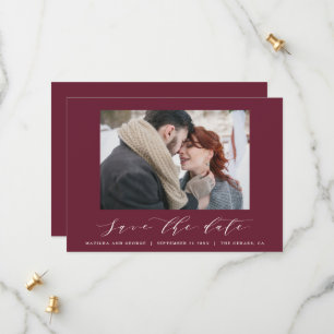 Save The Date Texte de script photo élégant mariage moderne