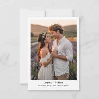 Save The Date Texte doux et simple, mariage photo Enregistrer la
