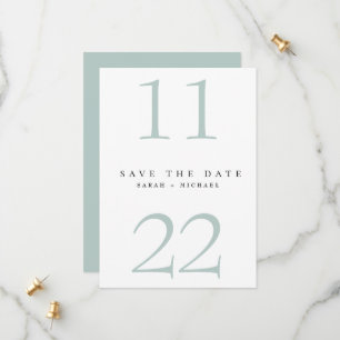 Save The Date Texte moderne simple uniquement Seafoam Enregistre