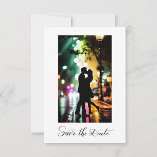 Save The Date Texte romantique simple et élégant Photo Script no