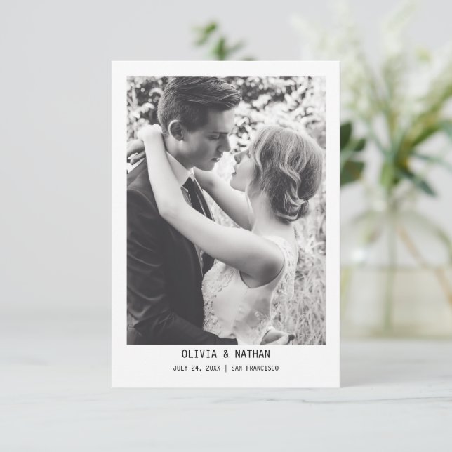 Save The Date  Texte simple et élégant | Mariage  (Debout devant)