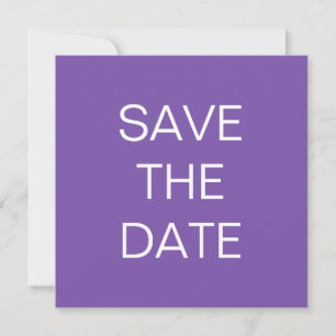 Save The Date Texte Simple Purple Mariage Carré Enregistrer la d