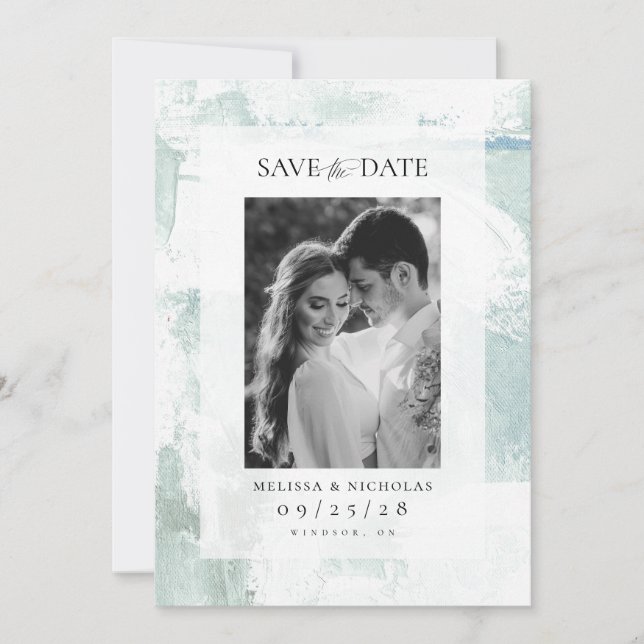 Save The Date Texture de peinture photo (Devant)