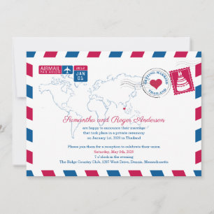 Save The Date Thaïlande Air Mail Enregistrer la date