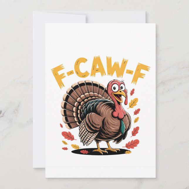 Save The Date Thanksgiving Turquie Cawing F-Caw-F Funny Crow (Devant)