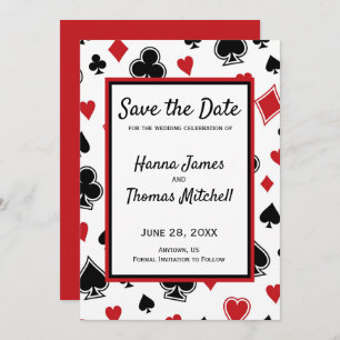 Save The Date Thème Casino Las Vegas Mariage Enregistrer la date