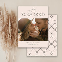 Topographie moderne Blush Photo Mariage