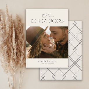 Save The Date Topographie moderne Photo Mariage