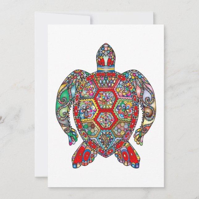 Save The Date Tortue Abstraite Lover (Devant)