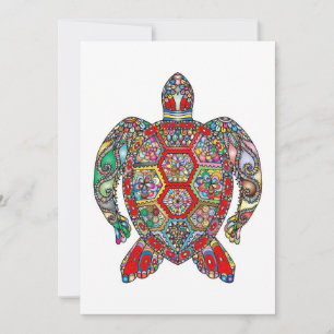 Save The Date Tortue Abstraite Lover
