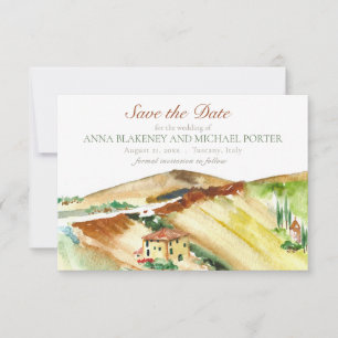 Save The Date Toscane Italie Enregistrez la Date Mariage de Dest