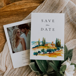 Save The Date Toscane Paysage Mariage italien