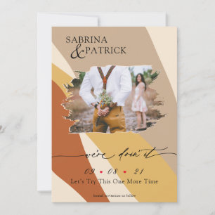 Save The Date Toscane Roue Jaune Beige moderne Photo Abstraite