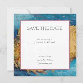 Save The Date Tournesols de Van Gogh Minimaliste Professionnel