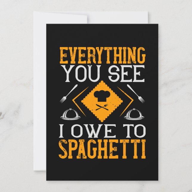 Save The Date Tout Ce Que Vous Voyez Je Dois À Spaghetti (Devant)