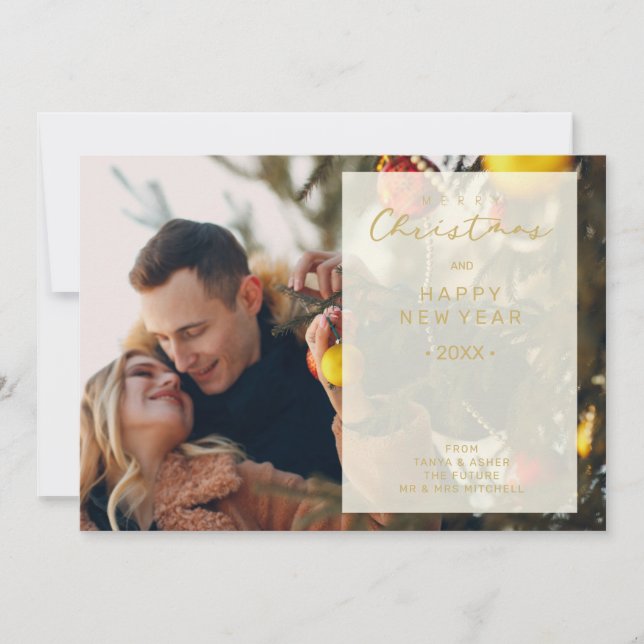Save The Date Transparency Overlay Photo Merry Xmas (Devant)