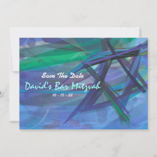 Save The Date TRANSPARENT STAR Bat Bar Mitzvah Enregistrer la da