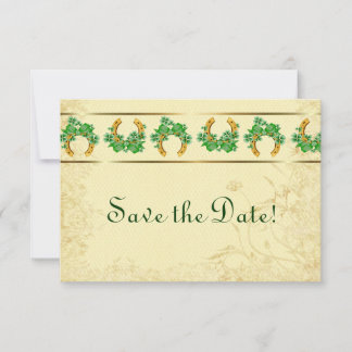 Save The Date Trèfles et Or Irlandais Enregistrez la Date