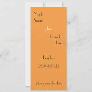 Save The Date Très Tangerine Enregistrer La Date