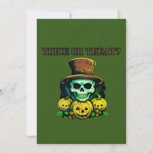 Save The Date Trick ou traitement ? Crâne et citrouille