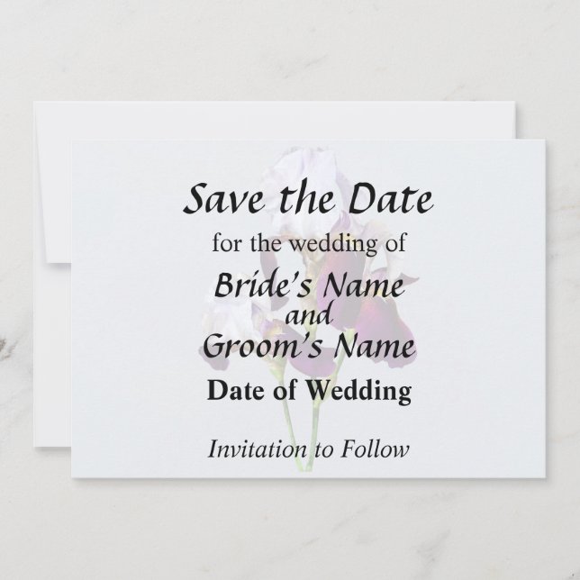 Save The Date Trois Irlandais dans les nuances de Magenta (Devant)