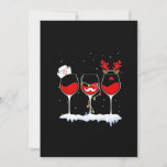 Save The Date Trois Verre De Vin Rouge Drôle Nur Lumières De Noë<br><div class="desc">C'est un gant de Christmas. Votre famille,  les amis ou les children aimeront que vous fassiez ce que vous voulez. Wishing you and your familiy and friends a Merry Christmas.</div>