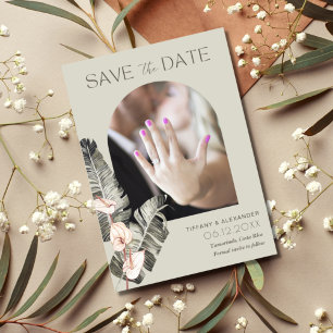 Save The Date Tropical Beach Stylish Arch Photo Mariage