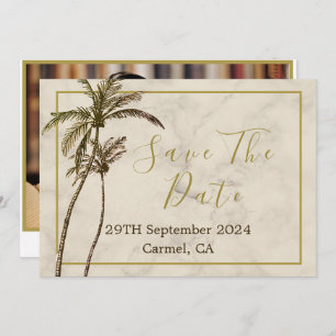 Save The Date Tropical Palm Tree élégant Mariage rustique modern