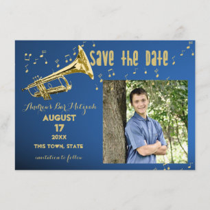 Save The Date Trumpet Bar Mitzvah Enregistrer la date