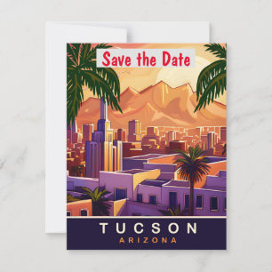 Save The Date Tucson, Arizona, Travel Postcard,