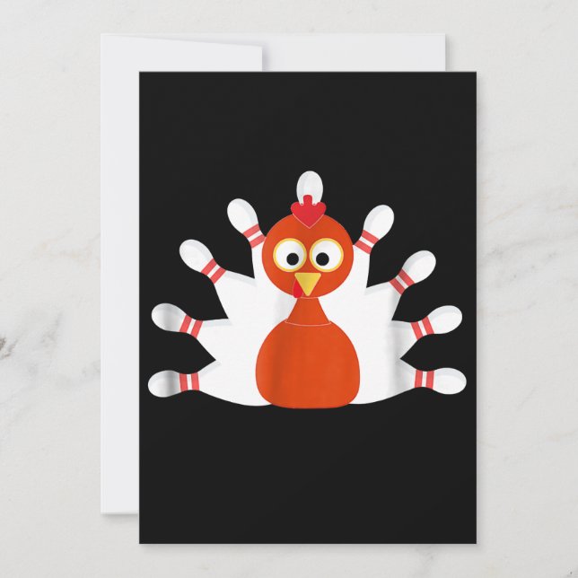 Save The Date turquie sportive et bowling - action de grâces (Devant)