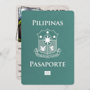 Save The Date Turquoise Philippines Passeport Enregistrer La Dat