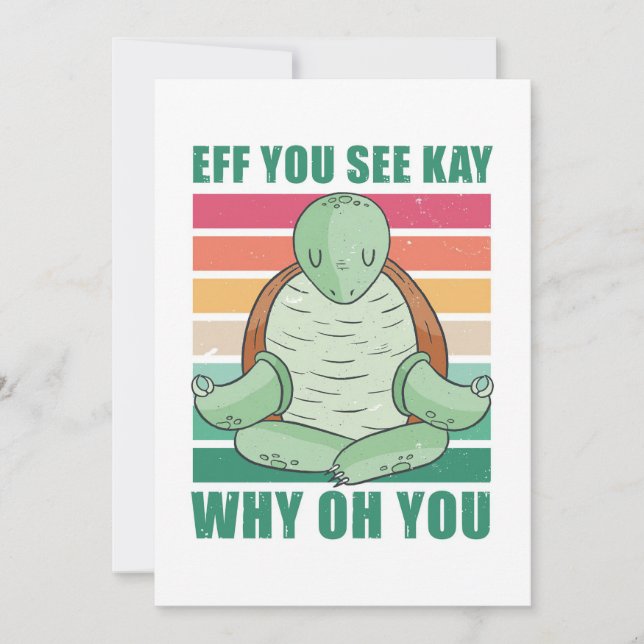 Save The Date Turtle Lover EFF Vous Voyez Kay Why Oh You (Devant)