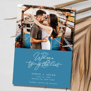Save The Date Tying the Knot Modern Photo Mariage