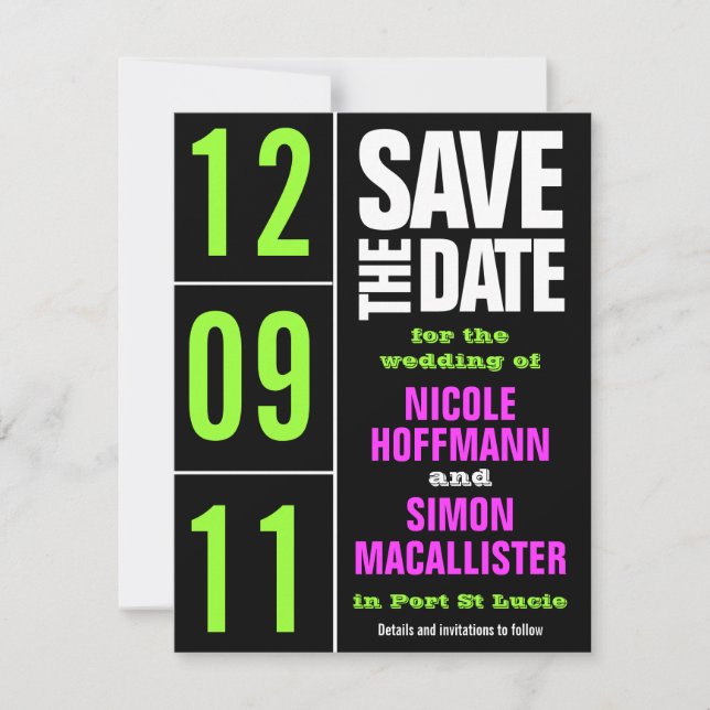 Save The Date Type Pure Enregistrer La Date (Devant)