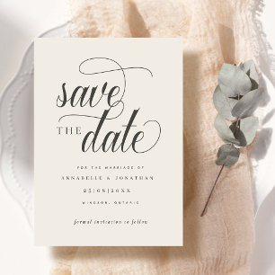 Save The Date Typographie de script décontracté