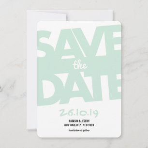 Save The Date Typographie Gras Moderne Photo Élégante Enregistre