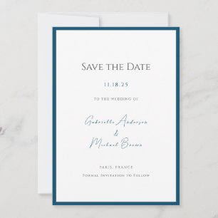 Save The Date Typographie minimale Élégance intemporelle Mariage